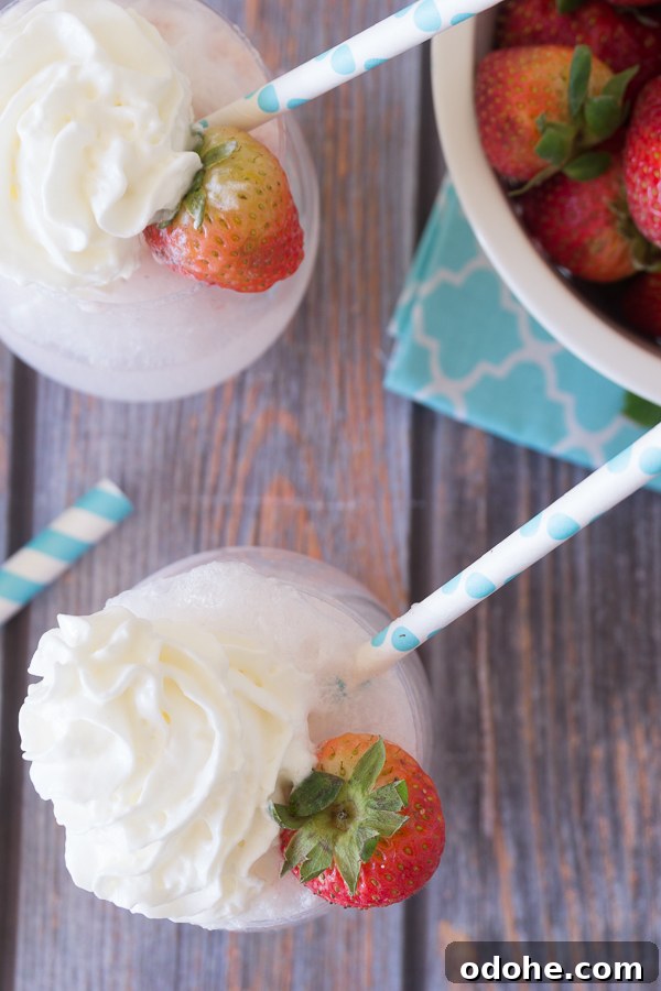 Sparkling Strawberry Soda Float Recipe for Warm Days 6 These Sparkling Strawberry Floats are the perfect afternoon sipper on a hot day or a light summer dessert.