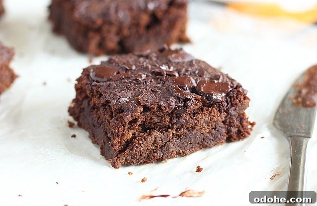 Low-Sugar Pumpkin Brownies with Rich Chocolate Flavor 2 Healthy pumpkin brownies from scratch - low sugar, low-fat