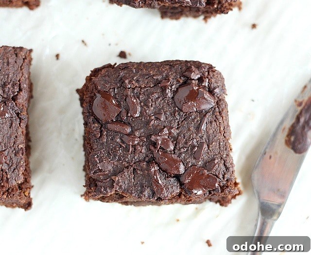 Low-Sugar Pumpkin Brownies with Rich Chocolate Flavor 4 Fat-free brownies made with pumpkin and oat flour