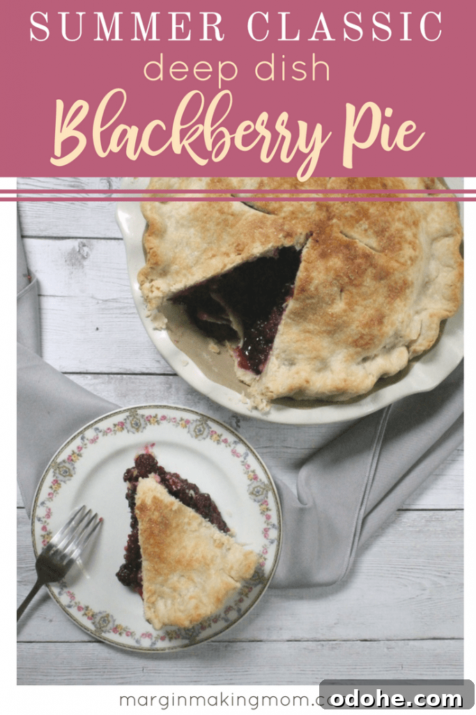 Ultimate Deep-Dish Blackberry Pie Recipe for Perfect Crust 2 This deep dish blackberry pie is chock full of bursting berries--it's the perfect way to harness the sweetness of summer's berry bounty!