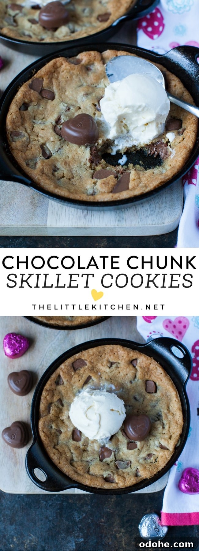 Chocolate Chunk Skillet Cookies from thelittlekitchen.net Chocolate Chunk Skillet Cookies from thelittlekitchen.net