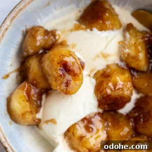 How to Make Perfect Caramelized Bananas for Desserts and Toppings 7 caramelized bananas served over vanilla ice cream