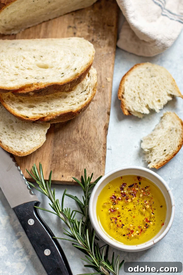 Rustic Rosemary Garlic Bread Recipe — Crispy, Flavorful Loaf 9 Rustic rosemary bread whole