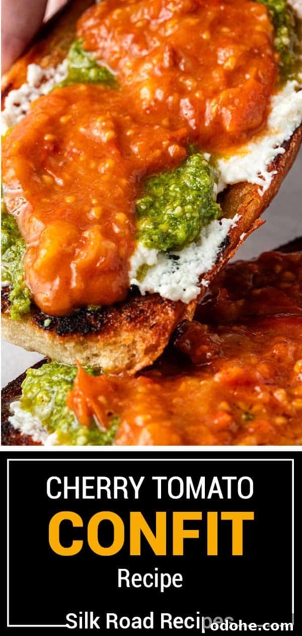 Slow-Roasted Cherry Tomato Confit Recipe for Flavorful Dishes 15 titled image (and shown): cherry tomato confit recipe