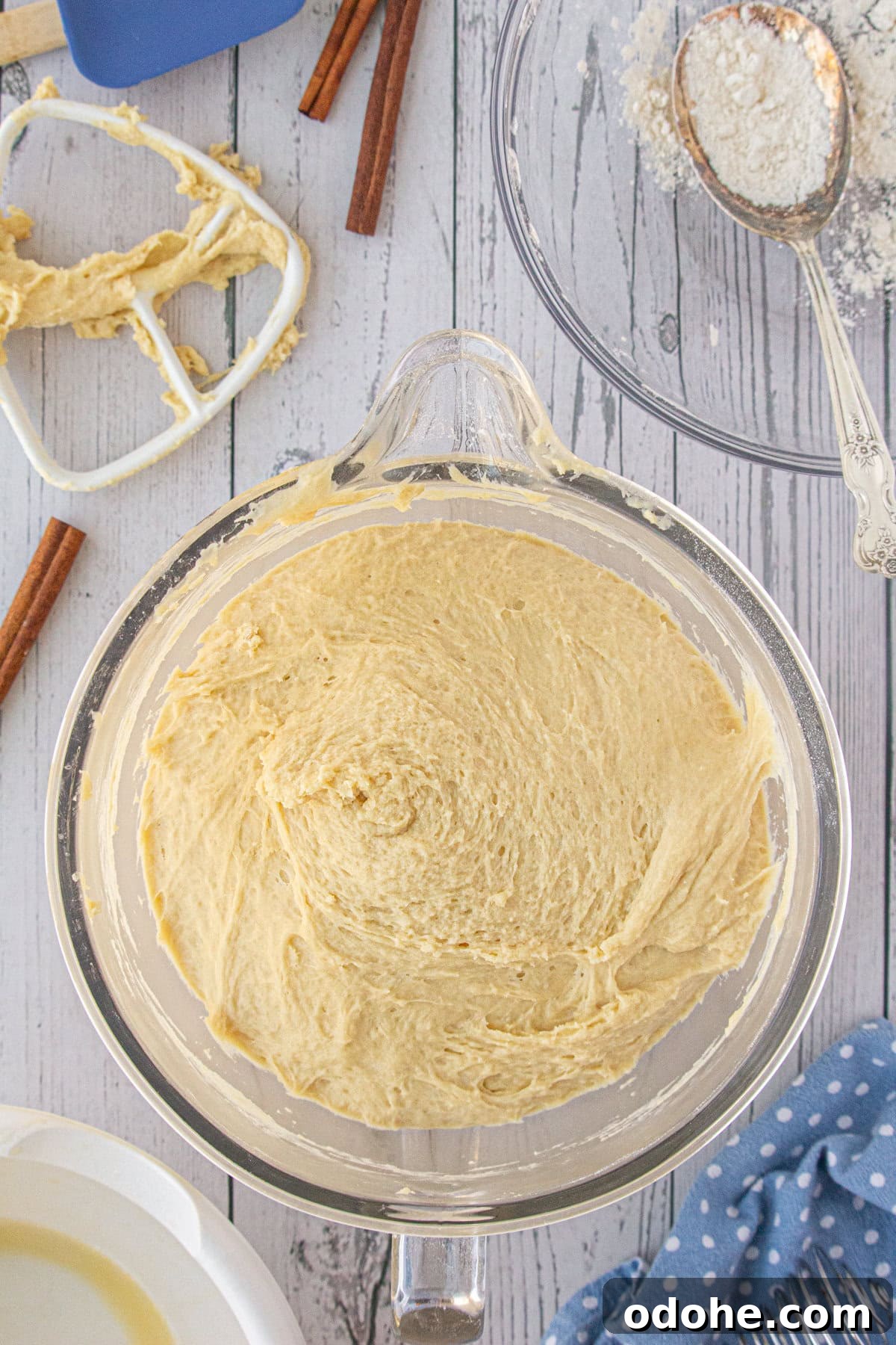 Giant Texas-Style Cinnamon Rolls: Soft, Gooey, Oversized Treat 6 Finished dough.