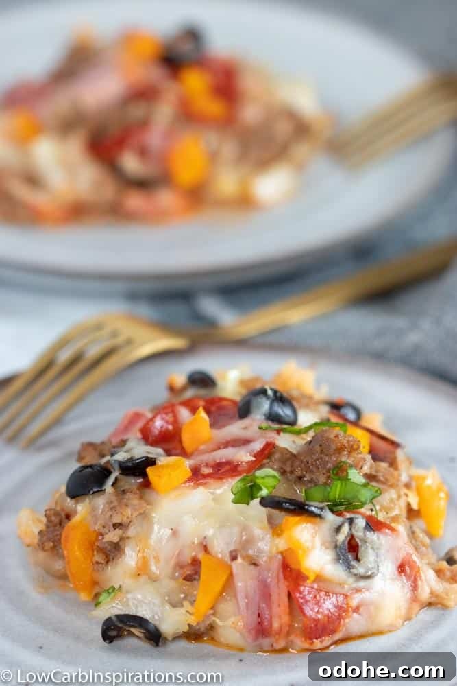 Low-Carb Meat-Lovers Pizza Casserole Recipe 2 Low Carb Meat Lovers Pizza Casserole