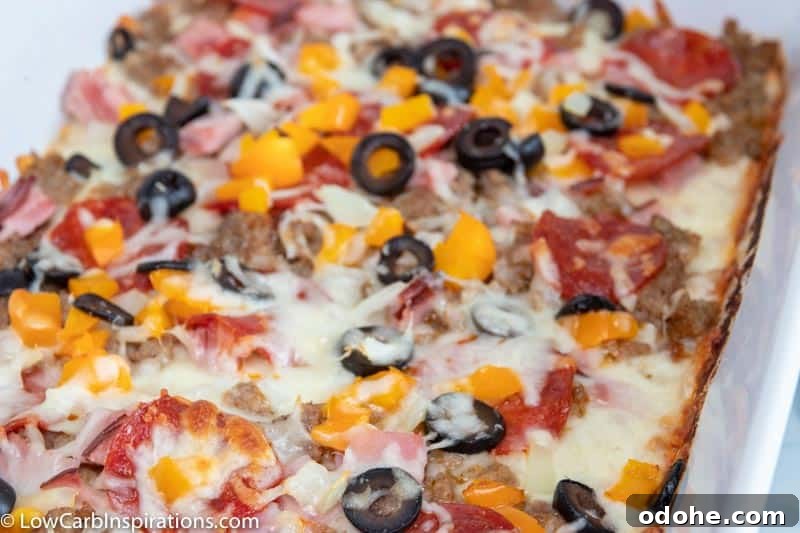 Low-Carb Meat-Lovers Pizza Casserole Recipe 11 Low Carb Meat Lovers Pizza Casserole