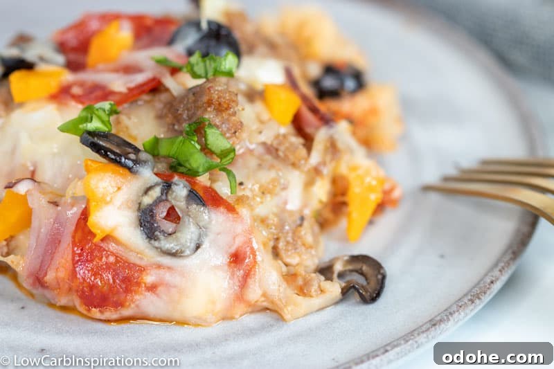 Low-Carb Meat-Lovers Pizza Casserole Recipe 13 Low Carb Meat Lovers Pizza Casserole
