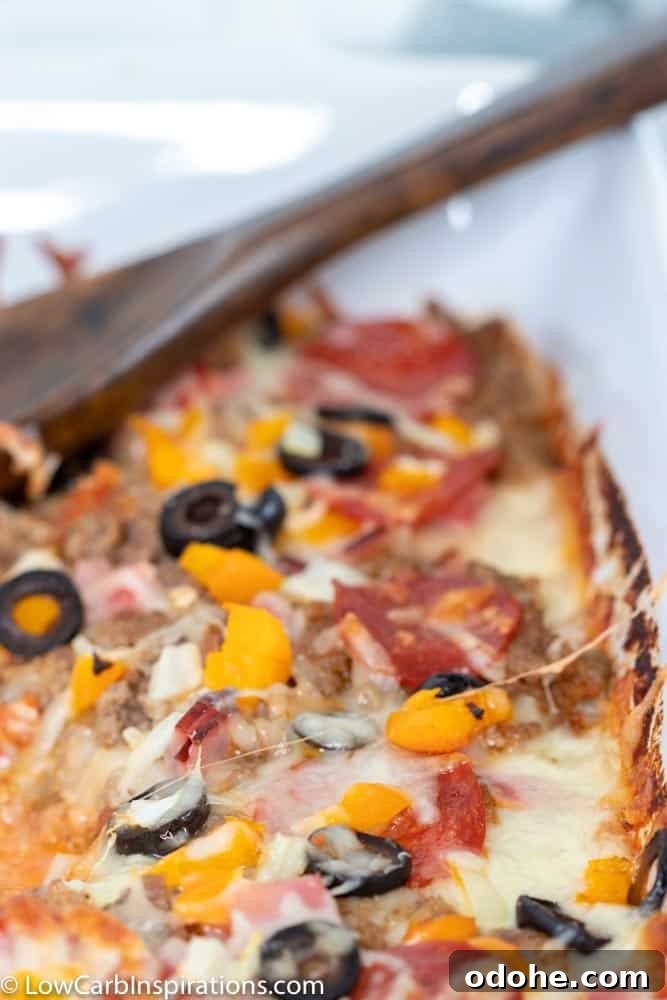 Low-Carb Meat-Lovers Pizza Casserole Recipe 16 Low Carb Meat Lovers Pizza Casserole