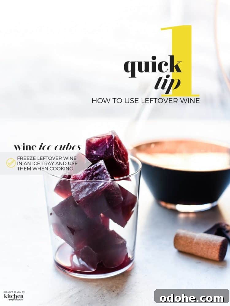 Save Leftover Wine with Wine Ice Cubes: One Quick Tip 3 Have an unfinished bottle of wine? Learn how to use leftover wine with One Quick Tip by making wine ice cubes!