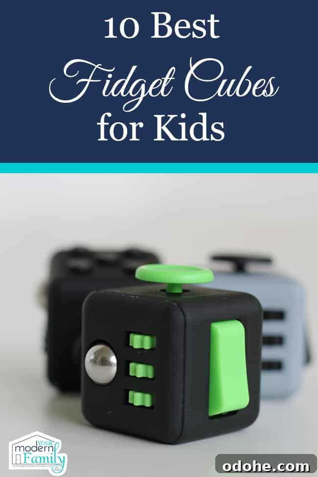Top Fidget Spinners and Fidget Cubes: 10 Most Popular Picks 2 A close up of a Fidget Cube and text.
