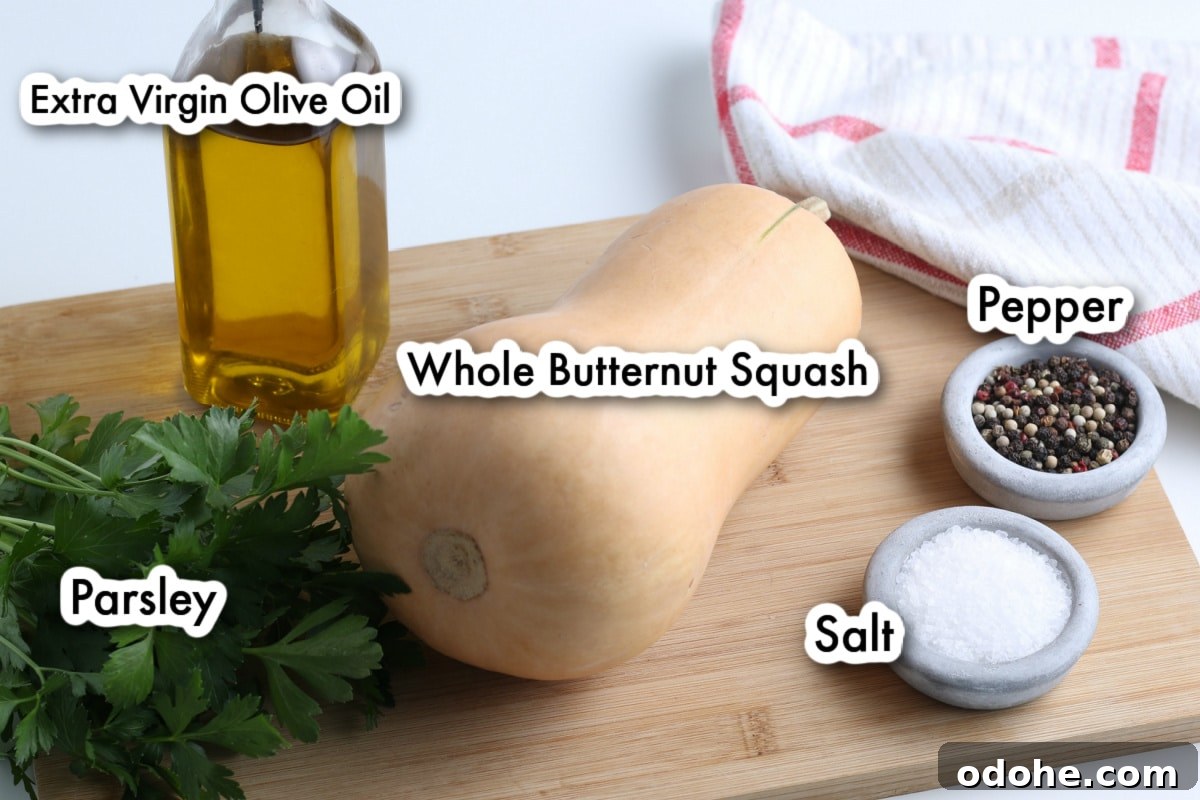 Roasting a Whole Butternut Squash: Simple Oven Method 3 Roasted butternut squash recipe on a cutting board.