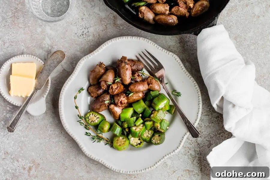 keto butter fried chicken hearts