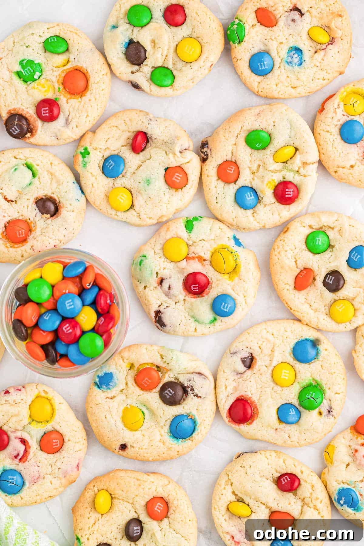 Chewy Cookies Made from White Cake Mix 13 cake mix m&m's cookies