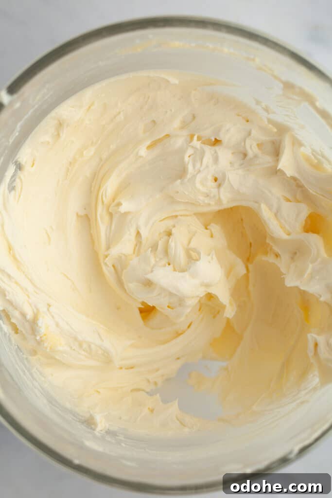 Oreo frosting in a glass bowl