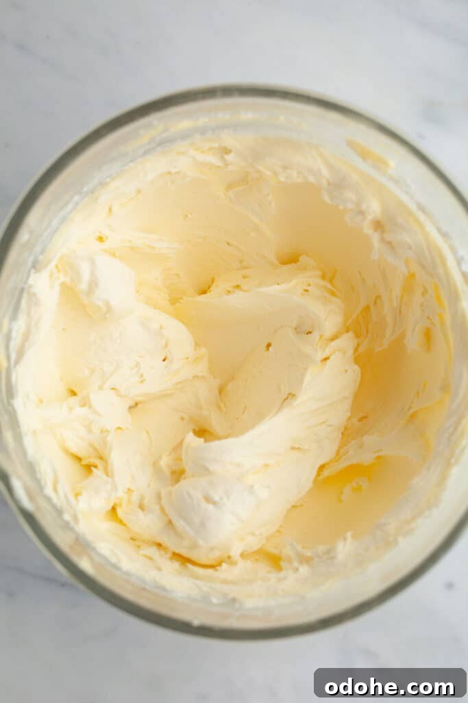 american buttercream in a glass bowl