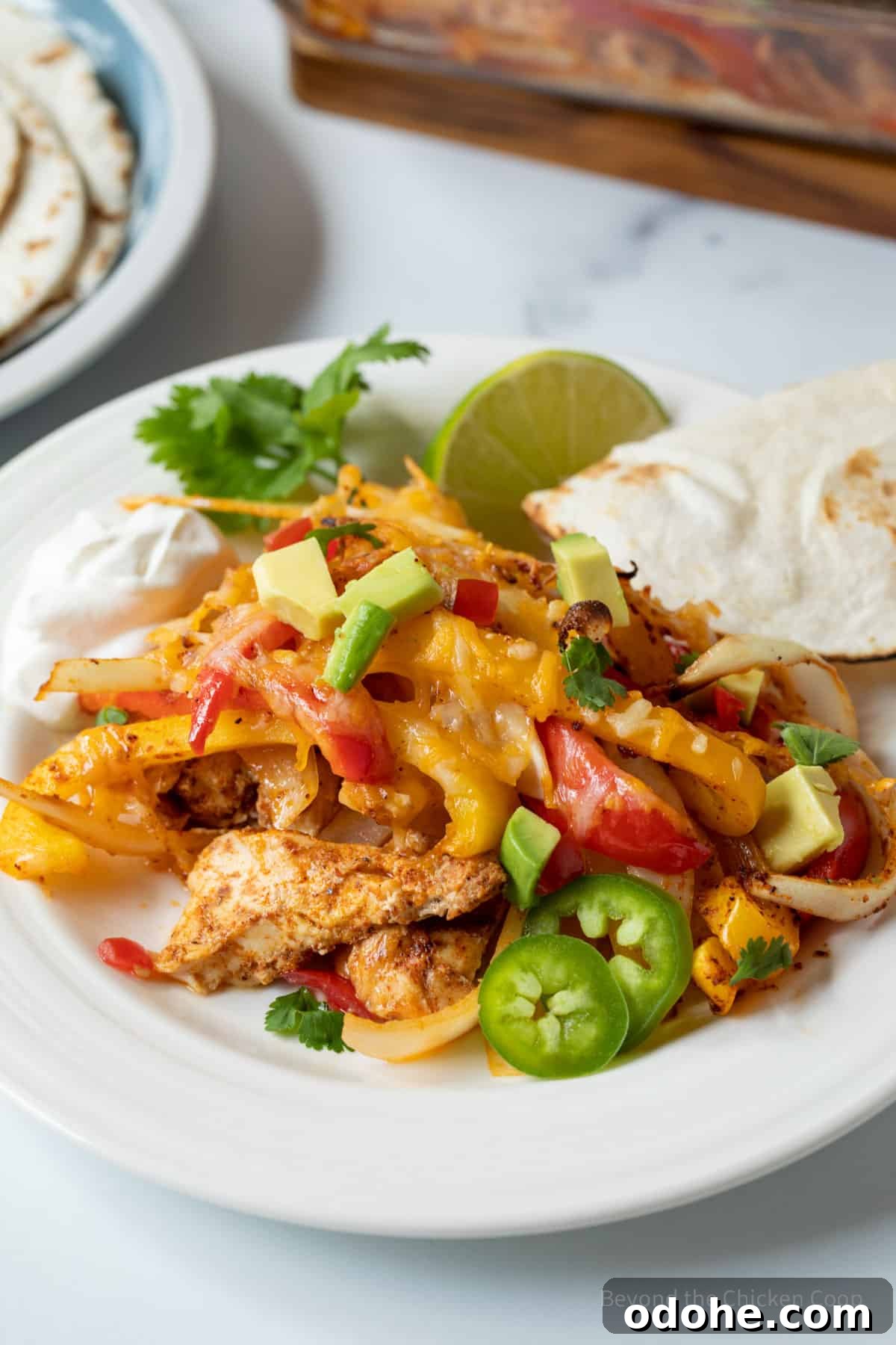 Fajita seasoning on a fajita casserole. 