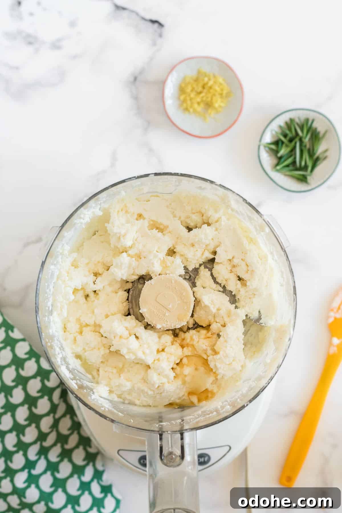 Creamy Whipped Feta Dip Recipe for Parties and Appetizers 5 feta cheese in a food processor