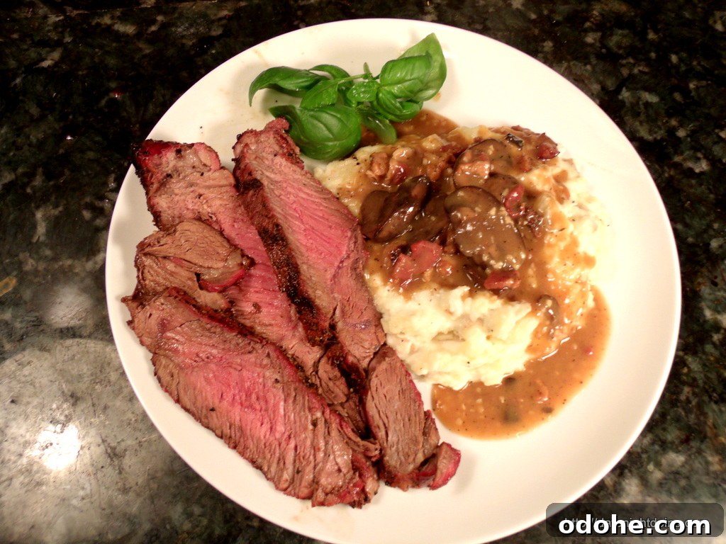 Peppered Sirloin with Bacon Mushroom Cream Sauce 10 Let’s Eat!!!