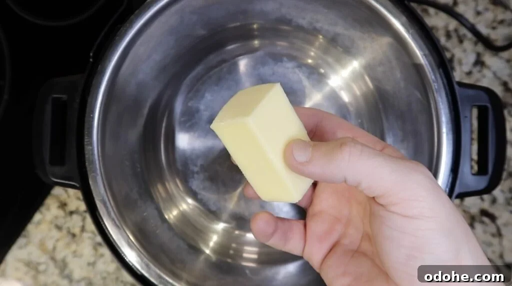 Butter added to Instant Pot