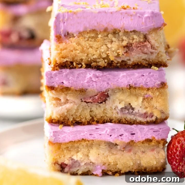 Low Carb Strawberry Lemon Blondies