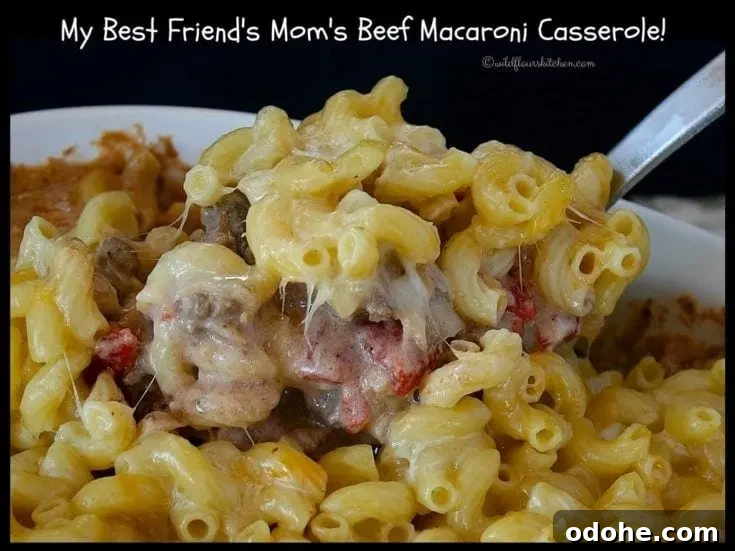 My Best Friend's Mom's Cheesy Beef Macaroni Casserole