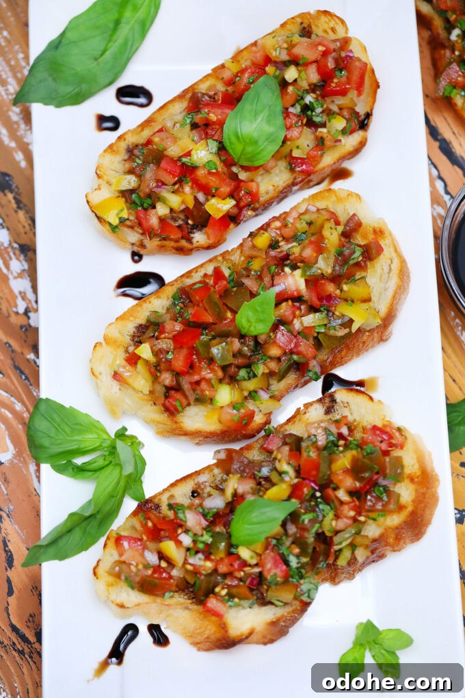 Authentic Italian Tomato Bruschetta Recipe for Summer Gatherings 5 Picture of tomato bruschetta slices.