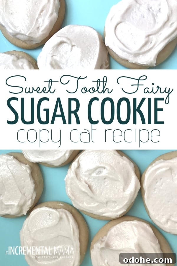 Do you love the Sweet Tooth Fairy Sugar Cookie? Then you need to check out this copycat recipe for this soft, delicious sugar cookie! #sweettoothfairysugarcookie #sugarcookierecipe Do you love the Sweet Tooth Fairy Sugar Cookie? Then you need to check out this copycat recipe for this soft, delicious sugar cookie! #sweettoothfairysugarcookie #sugarcookierecipe