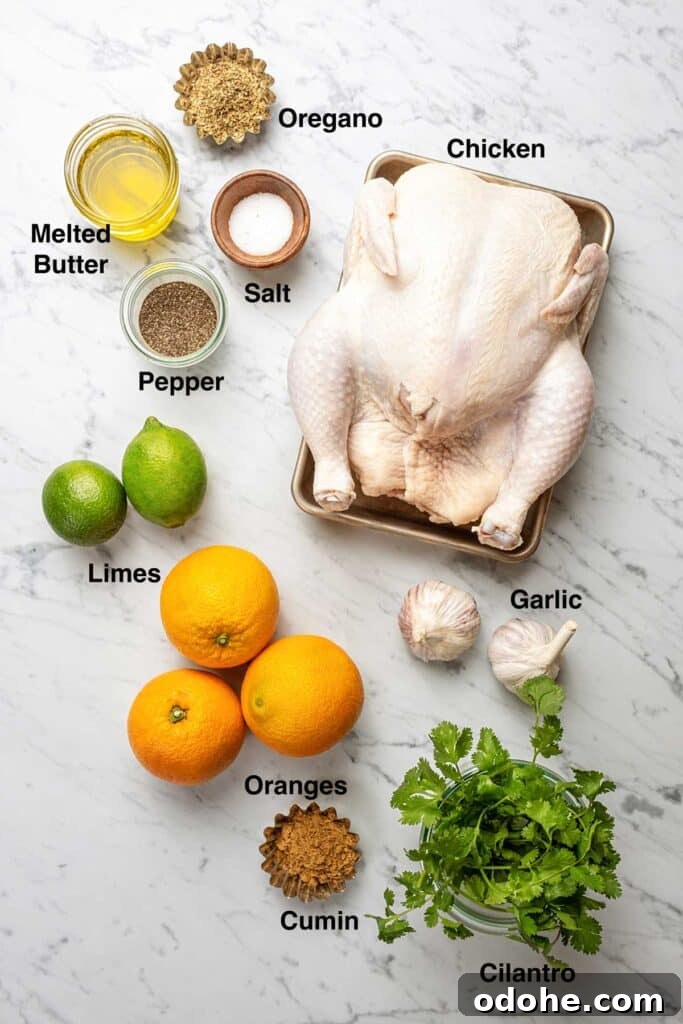 Ingredients to make Cuban Mojo Chicken