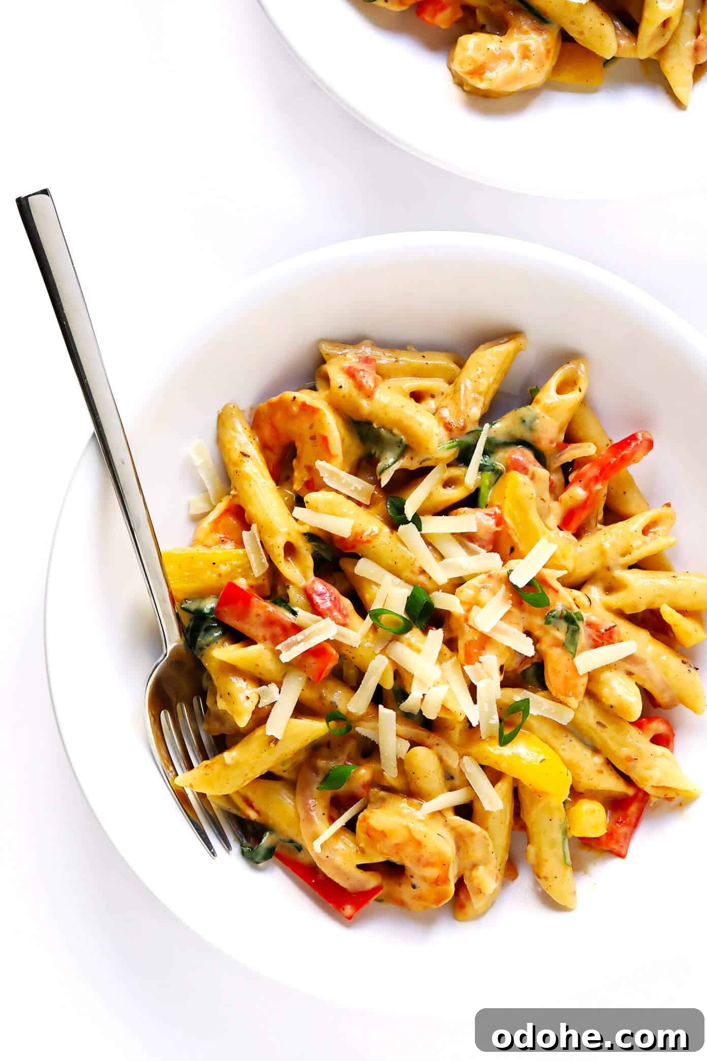 Creamy Cajun Pasta with Shrimp and Vegetables