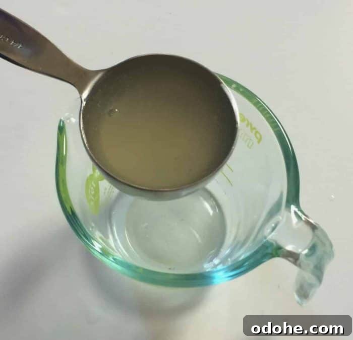 adding aloe vera gel