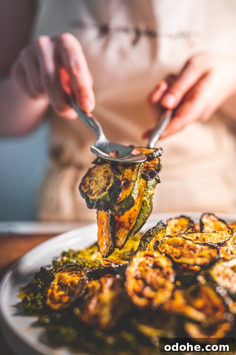 Chimichurri Zucchini: Flavorful Grilled Courgettes Recipe 3 Serving the Chimichurri Courgettes - Georgie Eats