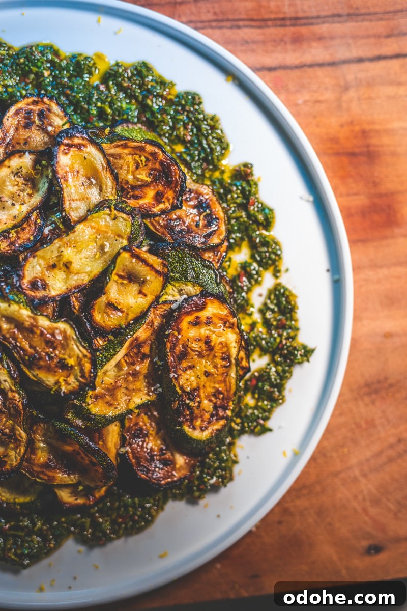 Chimichurri Zucchini: Flavorful Grilled Courgettes Recipe 5 Chimichurri Courgettes - Georgie Eats