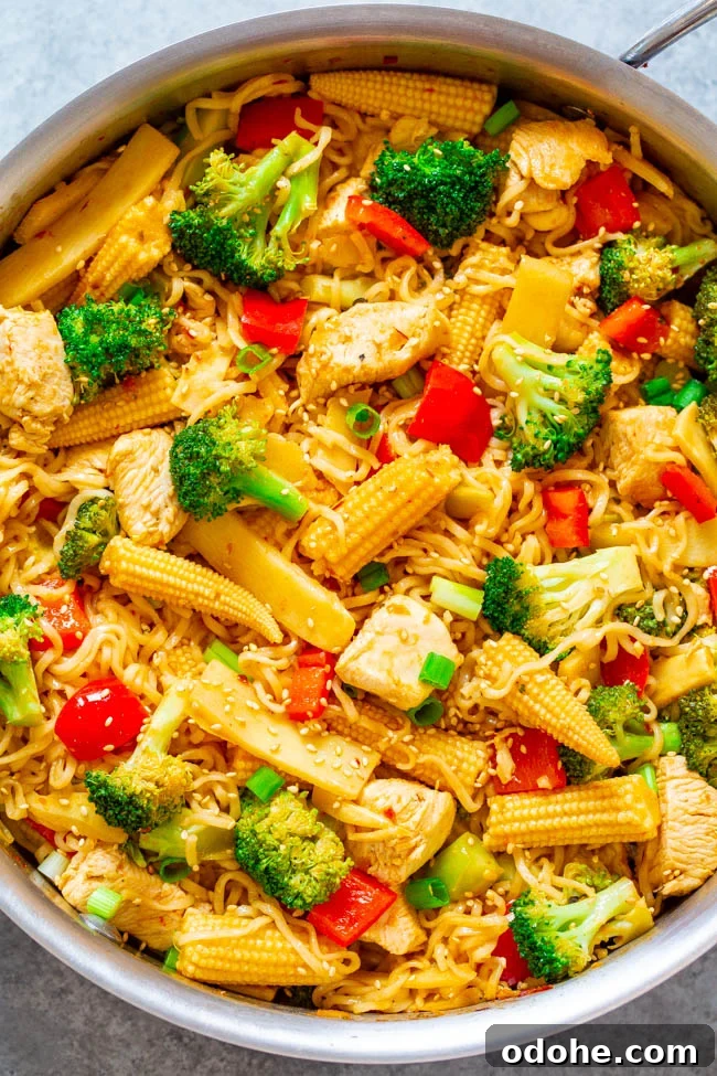 15-Minute Chicken and Vegetable Stir Fry with Ramen Noodles