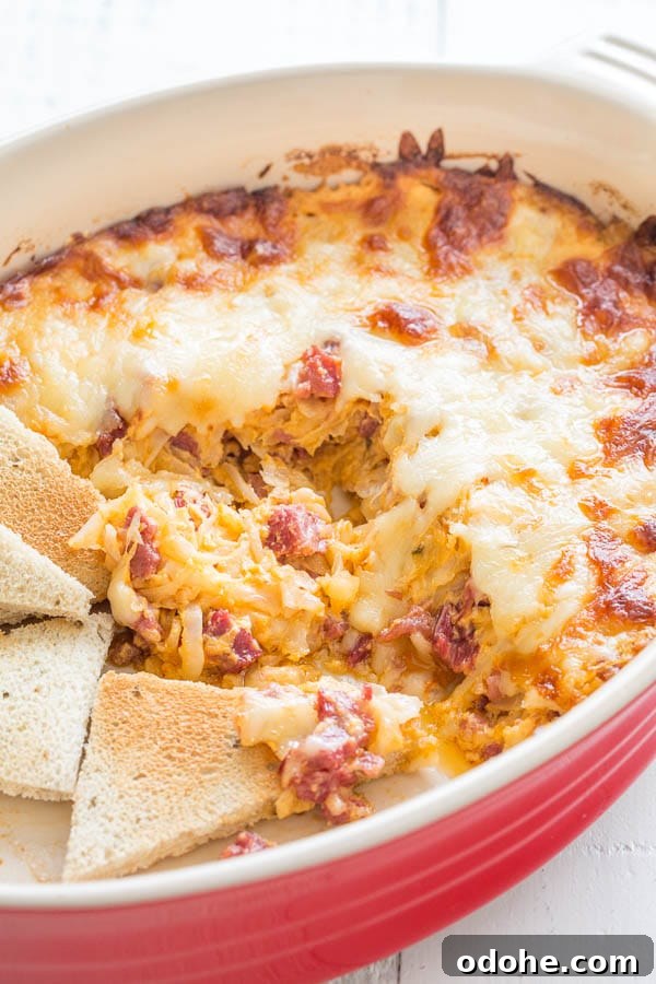 Classic Reuben Dip Recipe — Easy Party Sandwich Dip 3 This classic Reuben dip is rich, creamy and incredibly tasty! It's best when shared with a crowd.