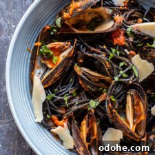 Squid Ink Pasta with Mussels: Garlicky Seafood Linguine Recipe 5 img 6172 8