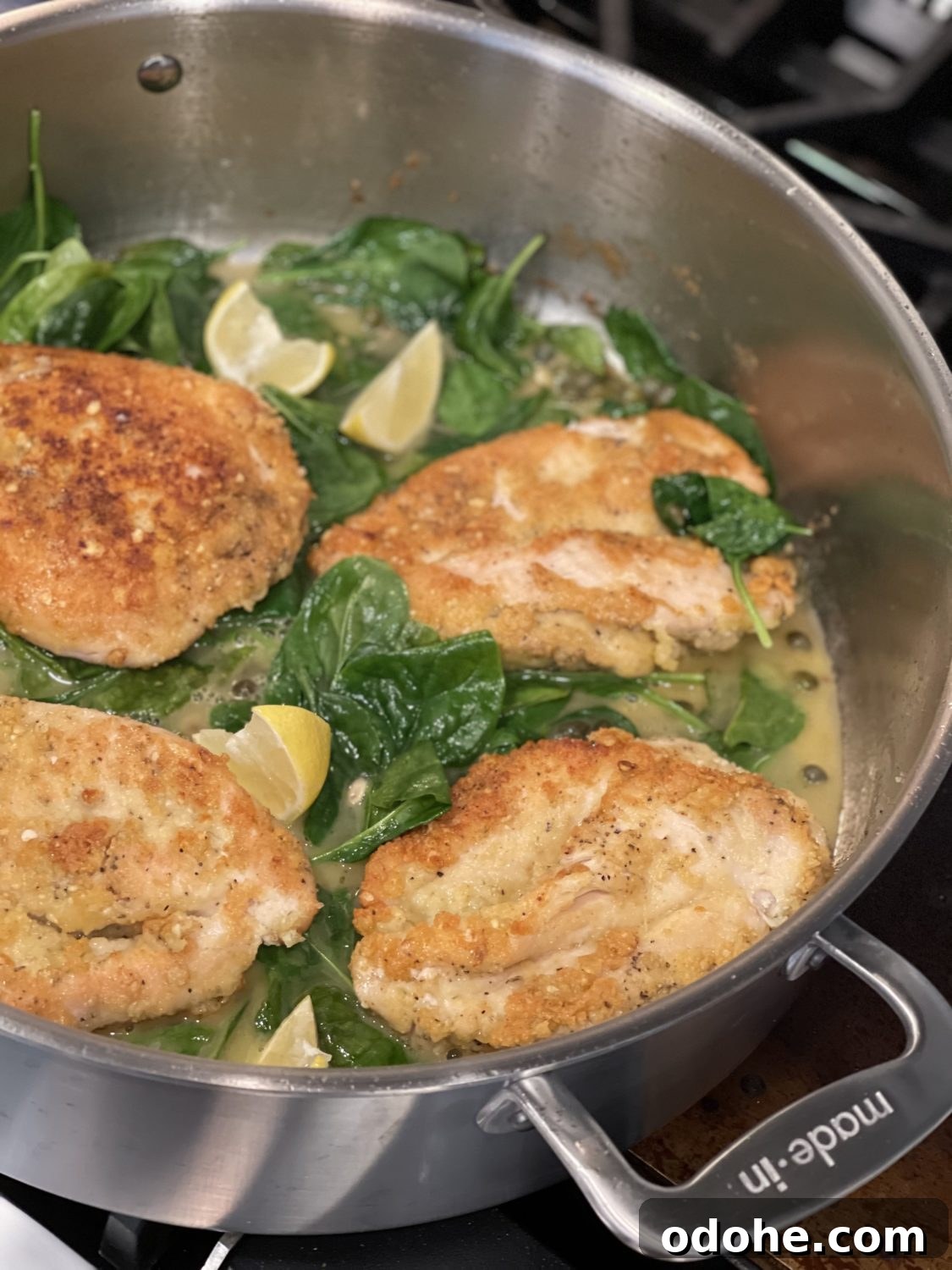 chicken piccata in rondeau pan