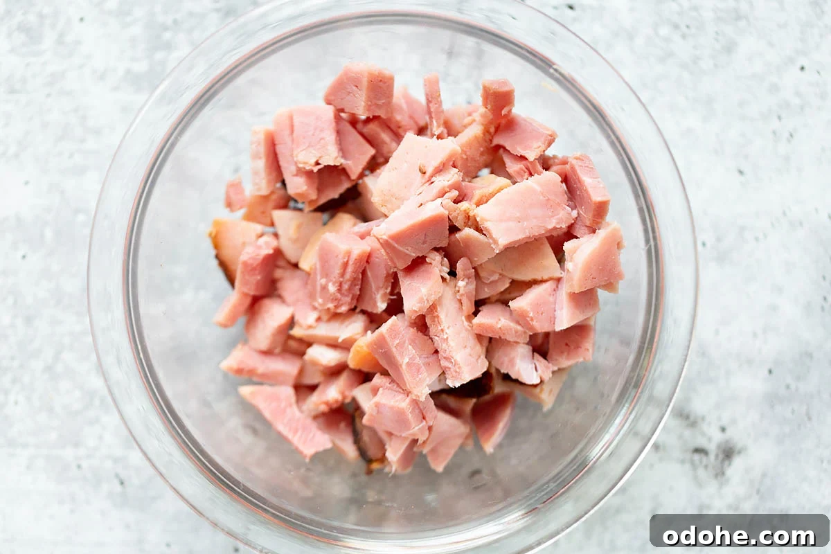 Ham and Noodle Casserole (Schinkenfleckel) Recipe 4 diced ham