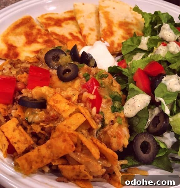 Hamburger Mexican Skillet Dinner with sides