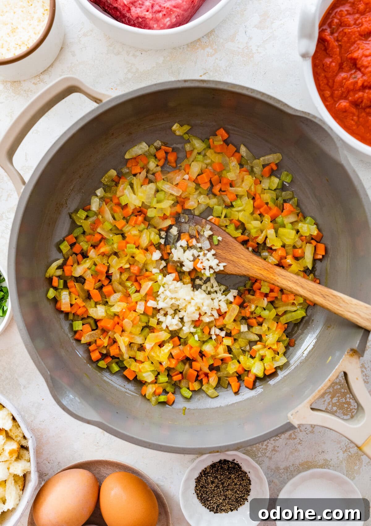soak the bread in the milk for the Italian meatloaf recipe.