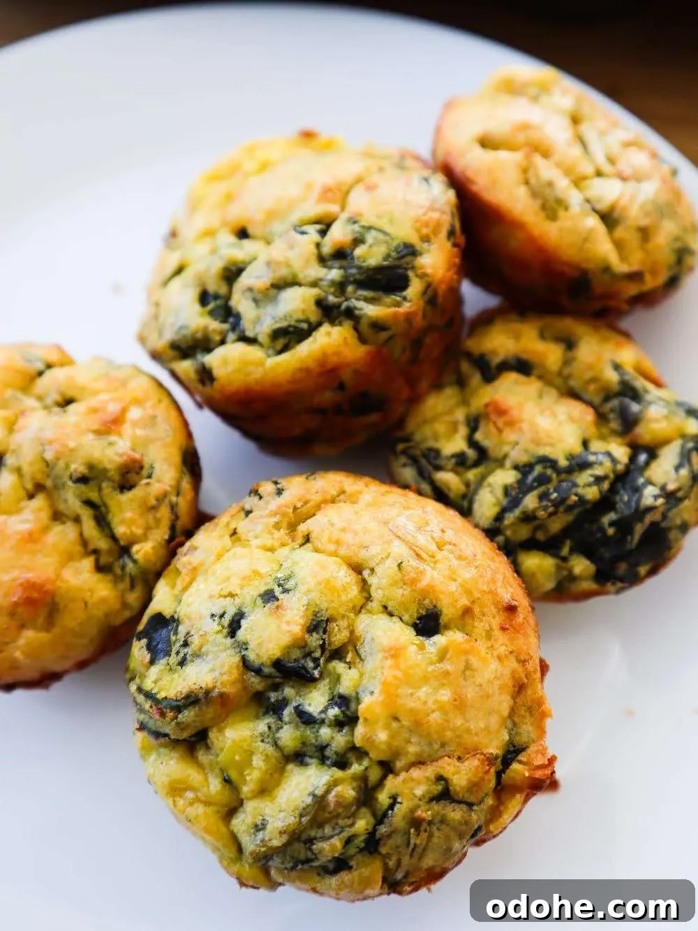 Delicious healthy lunch muffins with spinach and feta cheese! These easy savory muffins are the perfect grab and go lunch recipe! Add them to your lunch box and enjoy!