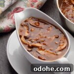 Gravy Boat filled with mushroom gravy