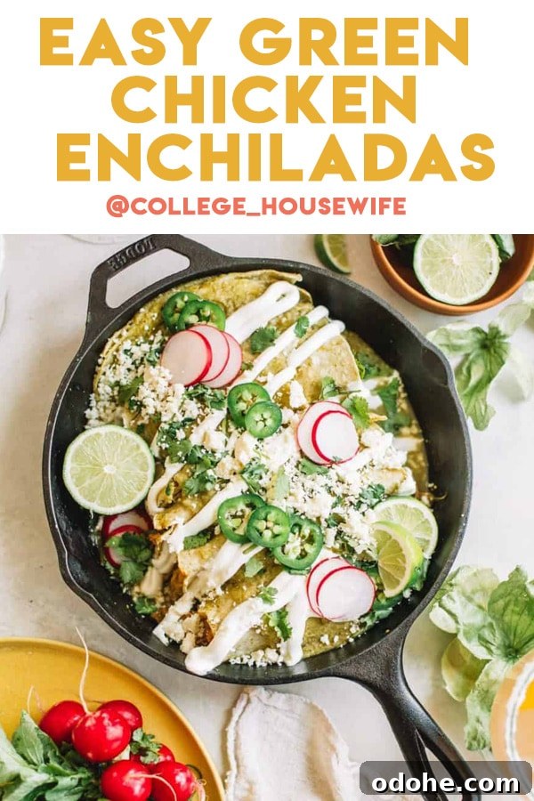 Easy Green Chicken Enchiladas img 7338 7