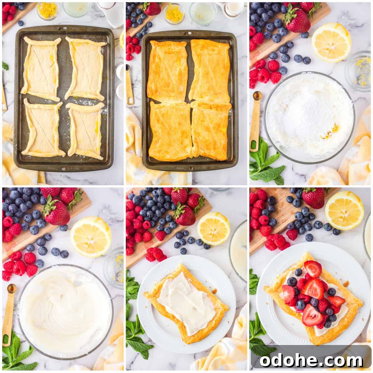 Crescent Dough Berry Tart: Quick Recipe for Flaky Fruit Tarts 5 Step by step photos on how to make Berry Tarts