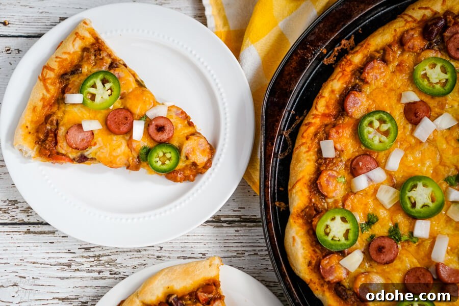 Juicy Midwestern Loose Meat Sandwich Recipe for Classic Burgers 6 A slice of Chili Dog Pizza made with leftover chili