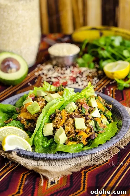 Fiesta Lettuce Wraps on a plate