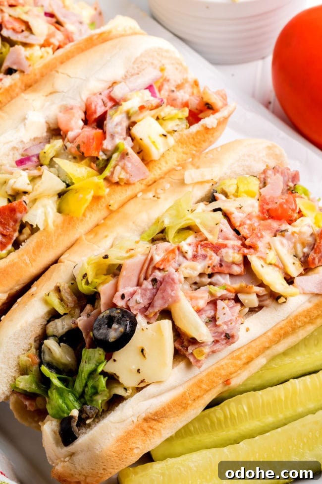 Crispy Chopped Italian Sandwich + Fix for Soggy Buns 11 Easy Chopped Italian Sandwiches