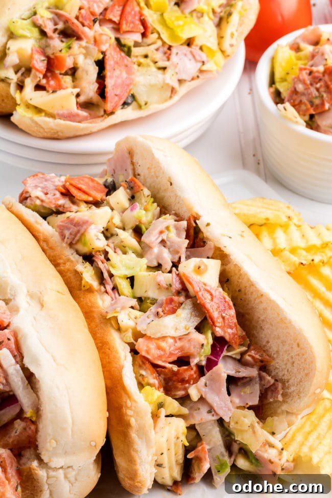 Crispy Chopped Italian Sandwich + Fix for Soggy Buns 13 Chopped Italian Sandwich
