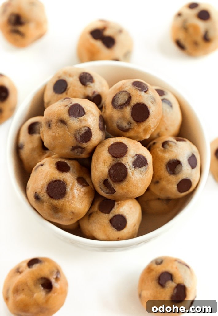 Chocolate Chip Cookie Dough Balls Chocolate Chip Cookie Dough Balls