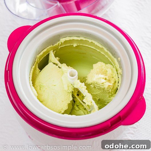 Green Lemon Cheesecake Ice Cream with Whiskey Syrup (5 & 2 Ingredients) 6 5-Ingredient Green Lemon Cheesecake Ice Cream and 2-Ingredient Whisky Syrup | Low-Carb, So Simple